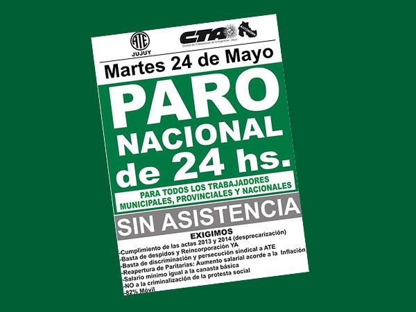 ATE paro may24 afiche B