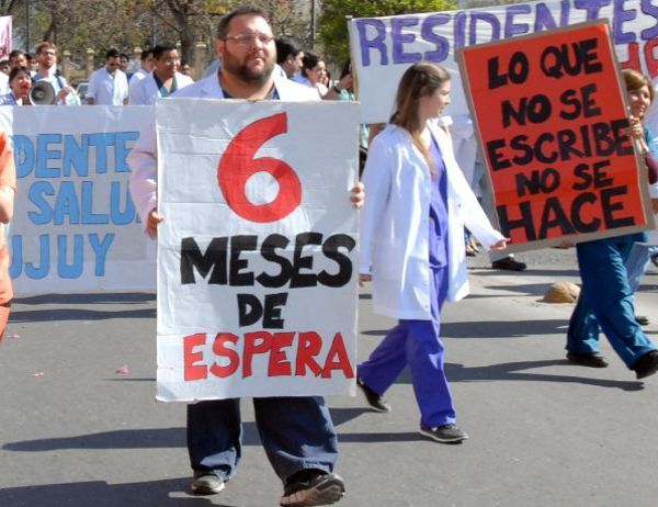 médicos residentes-protesta