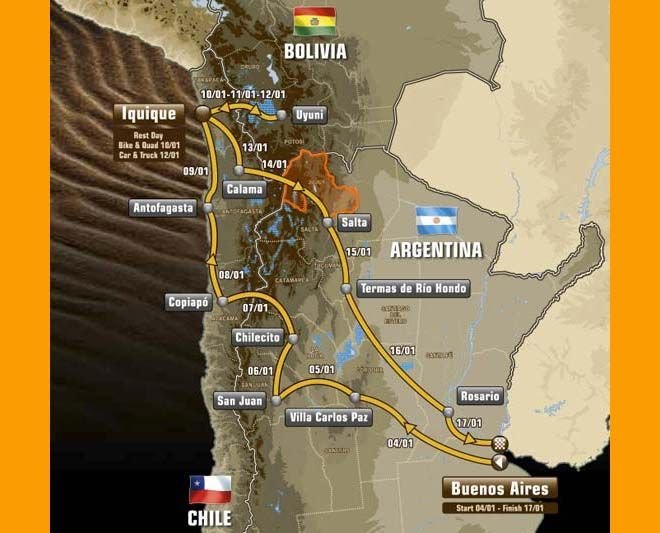 dakar 2015 mapa