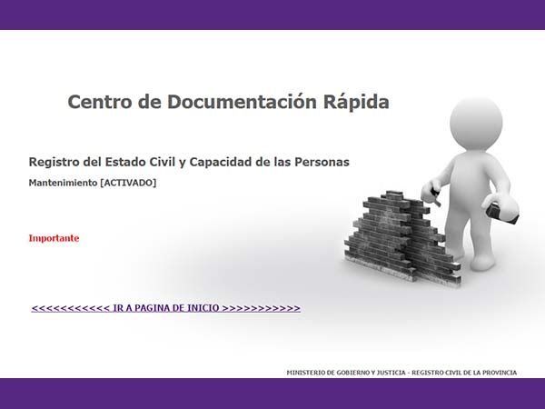registro civil web caida