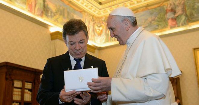 Juan Manuel Santos papa francisco reunion