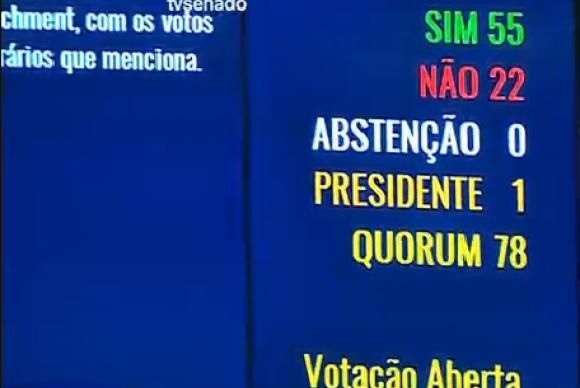 brasil senado votacion impeachment